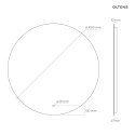 Nordlis Oltens Nordlis lustro 100x100 cm okrągłe z oświetleniem od tyłu z matą grzewczą 64110000