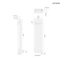 Stang Oltens Stang (e) grzejnik elektryczny 150 x 37 cm czarny mat 55128300