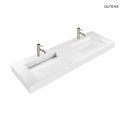 Stila Oltens Stila umywalka 140x45 cm ścienna LavaForm biały połysk 40005000