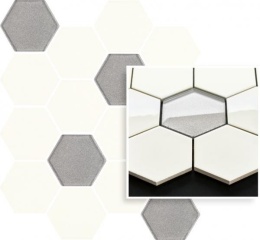 UNIWERSALNA MOZAIKA PRASOWANA BIANCO PARADYŻ HEXAGON MIX 22X25,5 G1