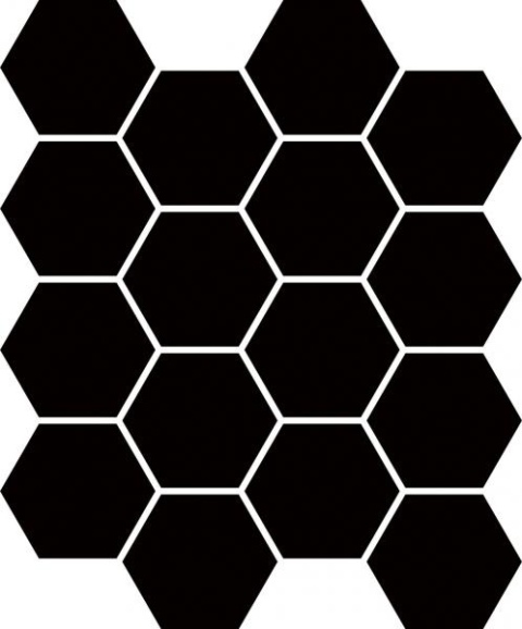 UNIWERSALNA MOZAIKA PRASOWANA NERO PARADYŻ HEXAGON 22X25,5 G1
