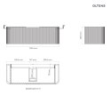 Hamnes Oltens Hamnes szafka podumywalkowa 120 cm czarny mat 60025300