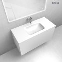 Kalla Oltens Kalla umywalka 100,2x46 cm meblowa LavaForm biały połysk 40211000