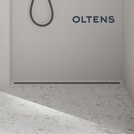 Langan Oltens Langan Slim odpływ prysznicowy liniowy 60 cm grafit połysk/grafit szczotkowany 30009400