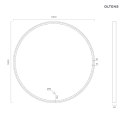 Nordlis Oltens Nordlis lustro 100 cm okrągłe z oświetleniem z przodu z matą grzewczą mosiądz szczotkowany 64102510