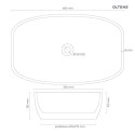 Svale Oltens Svale umywalka 48,5x35 cm nablatowa owalna z powłoką SmartClean biała 40832000