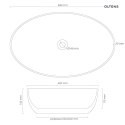 Svale Oltens Svale umywalka 62,5x42 cm nablatowa owalna z powłoką SmartClean biała 40834000