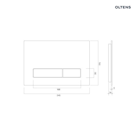 Torne SteelCore Oltens Torne SteelCore przycisk spłukujący grafit 57000400