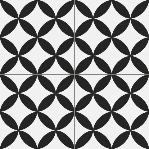 Prissmacer PRIS.PRE. CIRCLE BLACK MATT 45,0x45,0 G.1