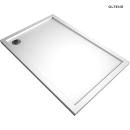 Superior Oltens Superior brodzik 120x70 cm prostokątny akrylowy biały 15001000