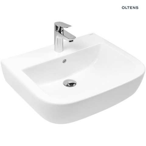 Vernal Oltens Vernal umywalka 56x45 cm wisząca z powłoką SmartClean biała 41502000