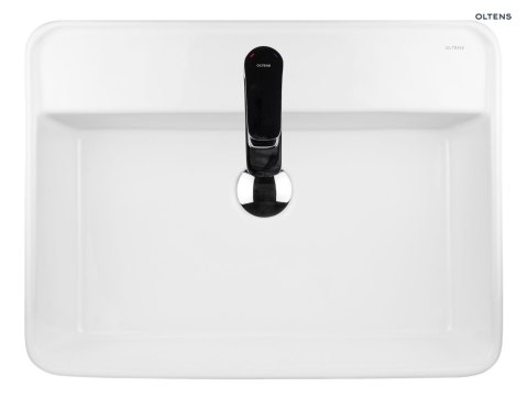 Duve Oltens Duve umywalka 58x43,5 cm nablatowa prostokątna z powłoką SmartClean biała 41812000