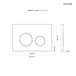 Lule Oltens Lule przycisk spłukujący do WC biały/chrom/biały 57104000