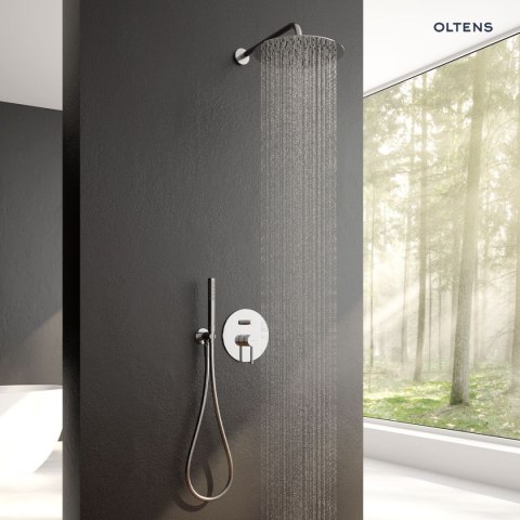 Sondera Oltens Sondera Lagan deszczownica 30 cm okrągła z ramieniem ściennym chrom 36013100 Sondera Oltens Sondera Lagan deszczownica 30 cm okrągła z ramieniem ściennym chrom 36013100