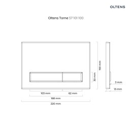 Torne Oltens Torne przycisk spłukujący do WC chrom błyszczący 57101100