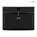 Duve Oltens Duve umywalka 60x42 cm nablatowa prostokątna z powłoką SmartClean czarny mat 41800300