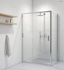 Fulla Oltens Fulla kabina prysznicowa 130x90 cm prostokątna drzwi ze ścianką chrom/szkło przezroczyste 20210100