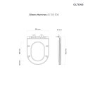 Hamnes Zestaw Oltens Hamnes miska WC wisząca PureRim z deską wolnoopadającą Ovan Slim czarny mat 42014300