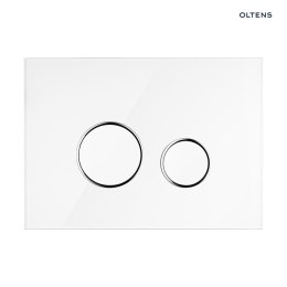 Lule Oltens Lule przycisk spłukujący do WC szklany biały/chrom/biały 57201000