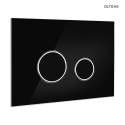 Lule Oltens Lule przycisk spłukujący do WC szklany czarny/chrom/czarny 57201300