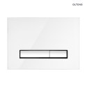 Torne Oltens Torne przycisk spłukujący do WC szklany biały/chrom 57200010