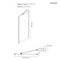 Trana Oltens Trana kabina prysznicowa 100x80 cm prostokątna drzwi ze ścianką chrom/szkło przezroczyste 20200100
