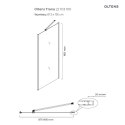 Trana Oltens Trana kabina prysznicowa 100x90 cm prostokątna drzwi ze ścianką chrom/szkło przezroczyste 20201100