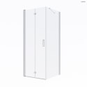 Trana Oltens Trana kabina prysznicowa 80x80 cm kwadratowa drzwi ze ścianką chrom/szkło przezroczyste 20003100