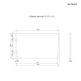 Vernal Oltens Vernal blat 80 cm naszafkowy grafit mat 63001400
