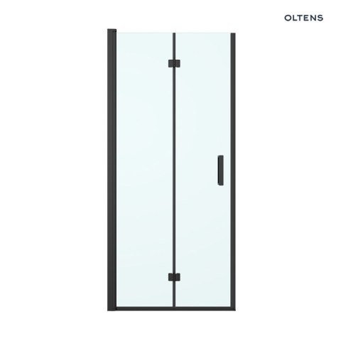 Hallan Oltens Hallan drzwi prysznicowe 90 cm czarny mat/szkło przezroczyste 21201300