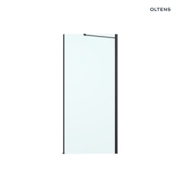 Hallan Oltens Hallan kabina prysznicowa 90x100 cm prostokątna drzwi ze ścianką czarny mat/szkło przezroczyste 20203300