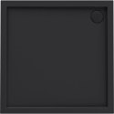 Superior Oltens Superior brodzik 80x80 cm kwadratowy akrylowy czarny mat 17002300