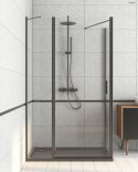 Verdal Oltens Verdal drzwi prysznicowe 120 cm czarny mat/szkło przezroczyste 21206300