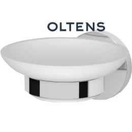 Gulfoss Oltens Gulfoss mydelniczka z uchwytem biała ceramika/chrom 84101000