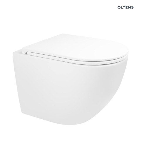 Hamnes Stille Zestaw Oltens Hamnes Stille miska WC wisząca PureRim z deską wolnoopadającą Ovan Slim biały 42022000 Hamnes Stille Zestaw Oltens Hamnes Stille miska WC wisząca PureRim z deską wolnoopadającą Ovan Slim biały 42022000