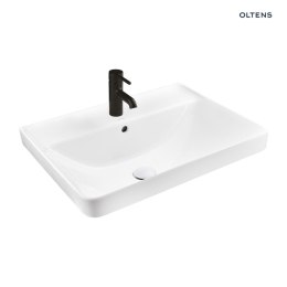 Kolma Oltens Kolma umywalka 61x47,5 cm wpuszczana prostokątna z powłoką SmartClean biała 41708000