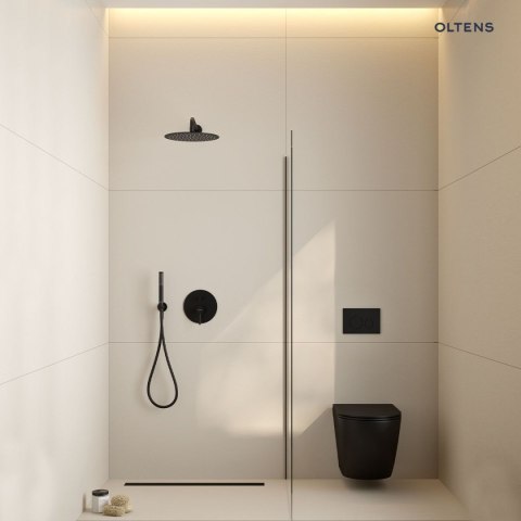 Langan Oltens Langan 80 uniwersalny 2w1 odpływ prysznicowy liniowy 80 cm z kołnierzem czarny mat 30007300 Langan Oltens Langan 80 uniwersalny 2w1 odpływ prysznicowy liniowy 80 cm z kołnierzem czarny mat 30007300
