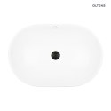 Tive Oltens Tive umywalka 61x40 cm wpuszczana owalna z powłoką SmartClean biała 40823000