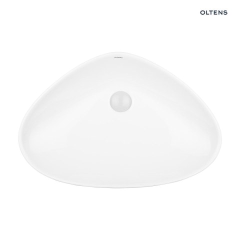 Vala Oltens Vala umywalka 59x39 cm nablatowa owalna z powłoką SmartClean biała 40825000