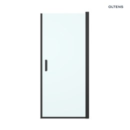 Rinnan Oltens Rinnan drzwi prysznicowe 80 cm wnękowe czarny mat/szkło przezroczyste 21207300