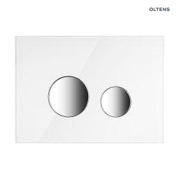 Lule Oltens Lule przycisk spłukujący do WC szklany biały/chrom 57201010