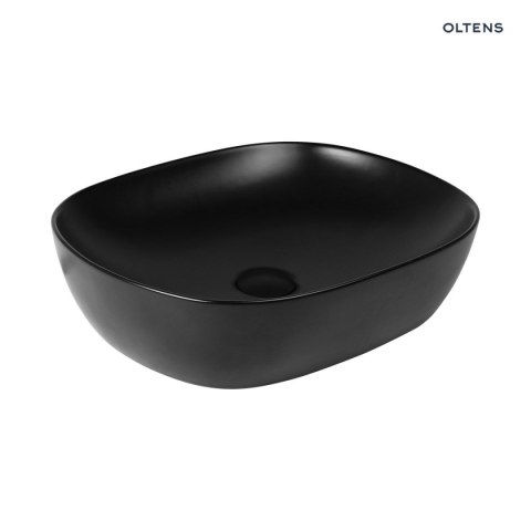 Hamnes Oltens Hamnes umywalka 49x39,5 cm nablatowa owalna z powłoką SmartClean czarny mat 40800300 Hamnes Oltens Hamnes umywalka 49x39,5 cm nablatowa owalna z powłoką SmartClean czarny mat 40800300