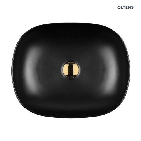 Hamnes Oltens Hamnes umywalka 49x39,5 cm nablatowa owalna z powłoką SmartClean czarny mat 40800300 Hamnes Oltens Hamnes umywalka 49x39,5 cm nablatowa owalna z powłoką SmartClean czarny mat 40800300