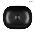 Hamnes Oltens Hamnes umywalka 49x39,5 cm nablatowa owalna z powłoką SmartClean czarny mat 40800300