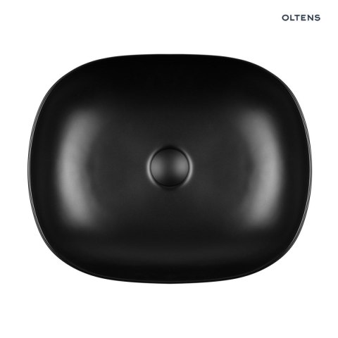 Hamnes Oltens Hamnes umywalka 49x39,5 cm nablatowa owalna z powłoką SmartClean czarny mat 40800300 Hamnes Oltens Hamnes umywalka 49x39,5 cm nablatowa owalna z powłoką SmartClean czarny mat 40800300