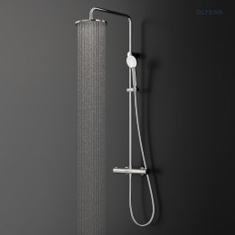 Atran Oltens Atran zestaw prysznicowy termostatyczny z deszczownicą chrom 36500100