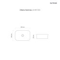 Hamnes Oltens Hamnes umywalka 46,5x37,5 cm nablatowa owalna z powłoką SmartClean czarny mat 40801300