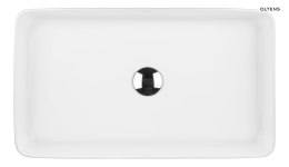 Solberg Oltens Solberg umywalka 62x41,5 cm nablatowa prostokątna z powłoką SmartClean biała 40818000