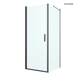 Rinnan Oltens Rinnan kabina prysznicowa 80x90 cm prostokątna drzwi ze ścianką czarny mat/szkło przezroczyste 20212300