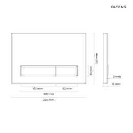 Torne Oltens Torne przycisk spłukujący do WC biały 57101000
